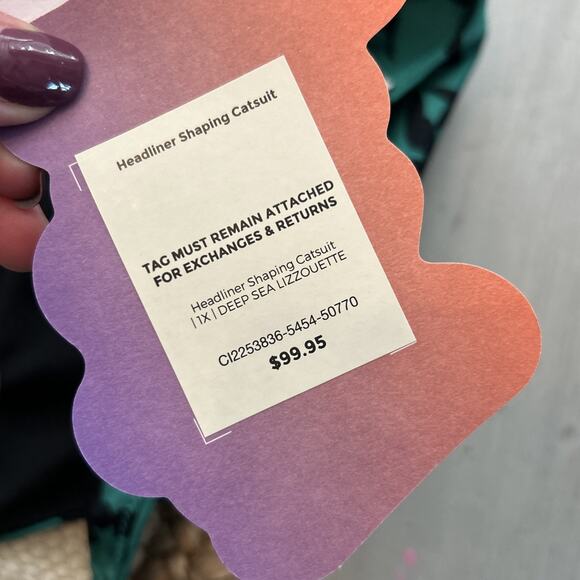 NWT Yitty Green Black Silhouette Headliner Shaping Catsuit Jumpsuit Shapewear 1X - Picture 7 of 10